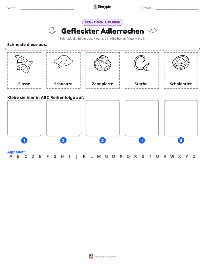 Schneiden & Einfügen Alphabet