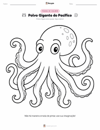 Página de colorir Polvo-gigante-do-pacífico para crianças