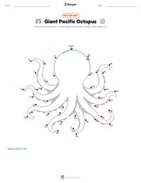Giant Pacific Octopus printable worksheet preview