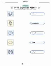 Folha de atividades imprimível Polvo-gigante-do-pacífico para crianças