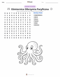 Podgląd drukowalnego arkusza ćwiczeń Ośmiornica olbrzymia