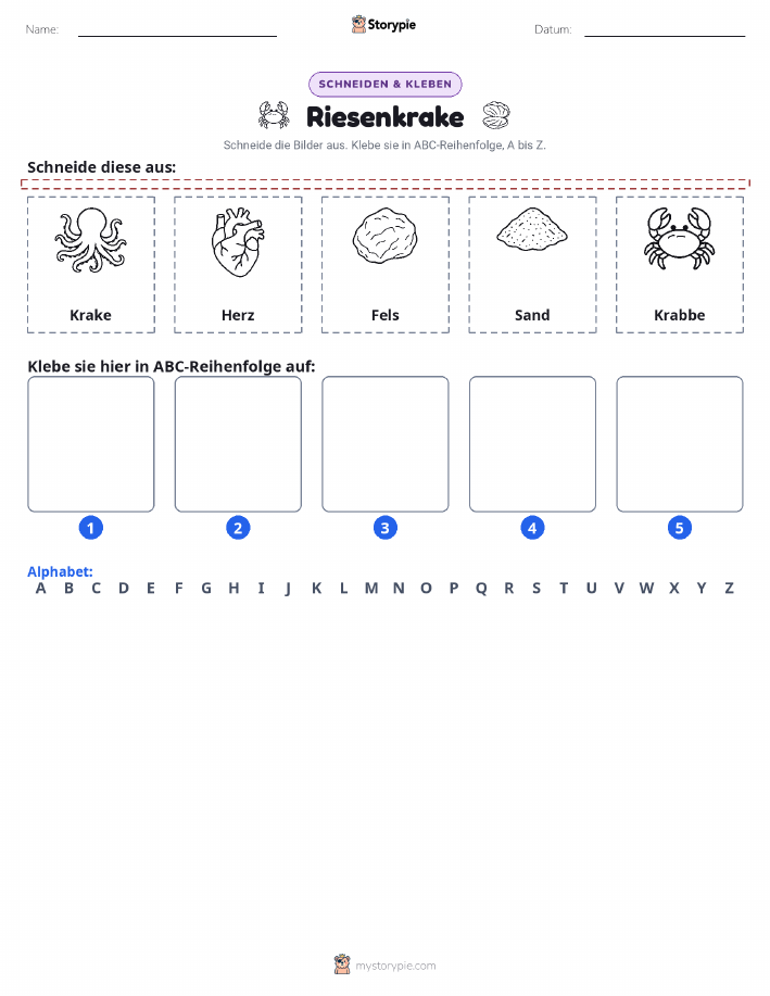 Schneiden & Einfügen Alphabet