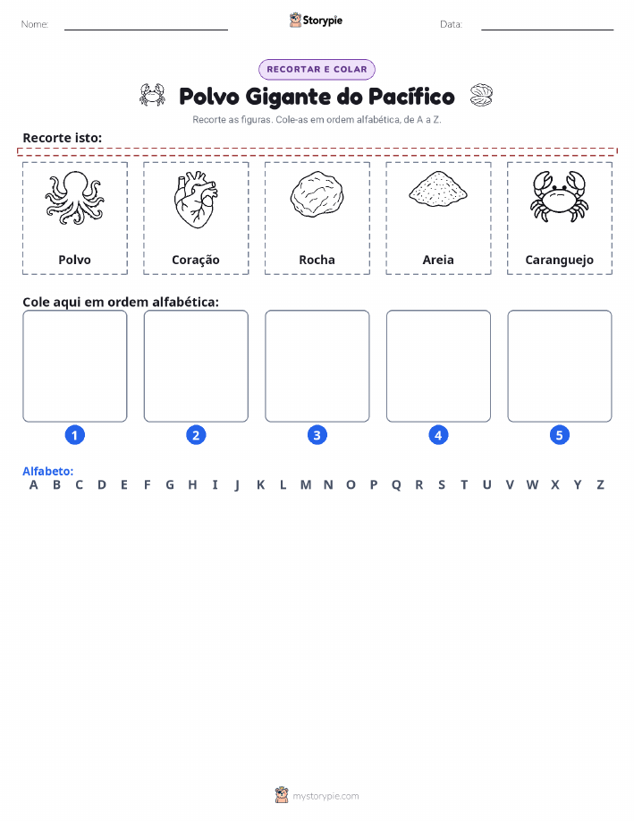 Recortar & Colar Alfabeto