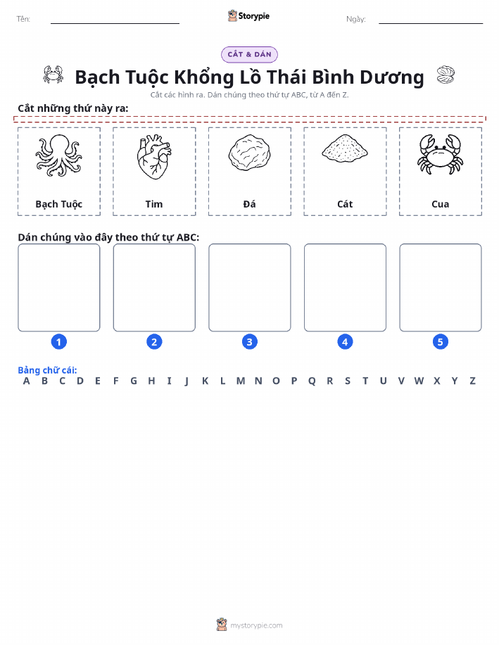 Cắt & Dán Chữ Cái