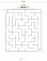 Vista previa de la hoja de trabajo imprimible de Narval