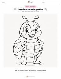 Página de colorir Joaninha-de-sete-pintas (Joaninha) para crianças