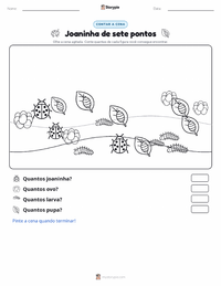 Prévia da folha de atividades imprimível Joaninha-de-sete-pintas (Joaninha)