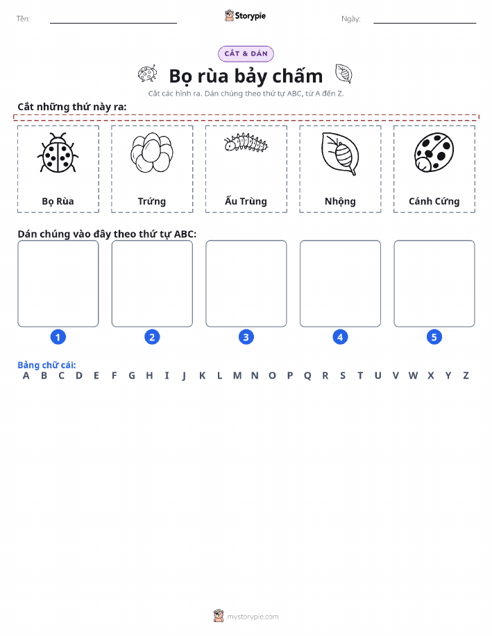 Cắt & Dán Chữ Cái