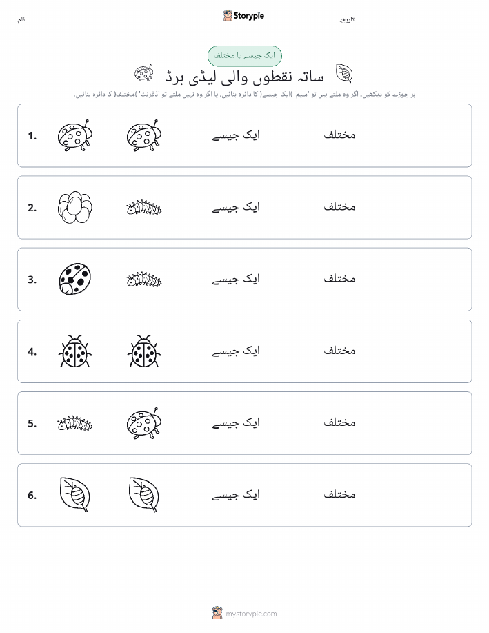 ایک جیسا یا مختلف