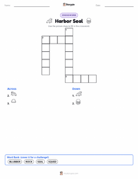 Harbor Seal printable worksheet preview
