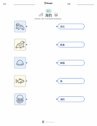 斑海豹 可打印工作表，适合儿童
