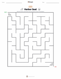Harbor Seal printable worksheet preview