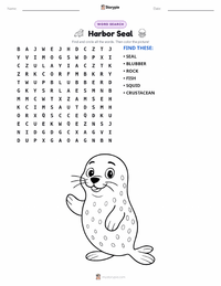 Harbor Seal printable worksheet preview