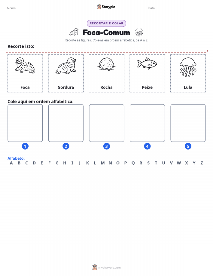 Recortar & Colar Alfabeto