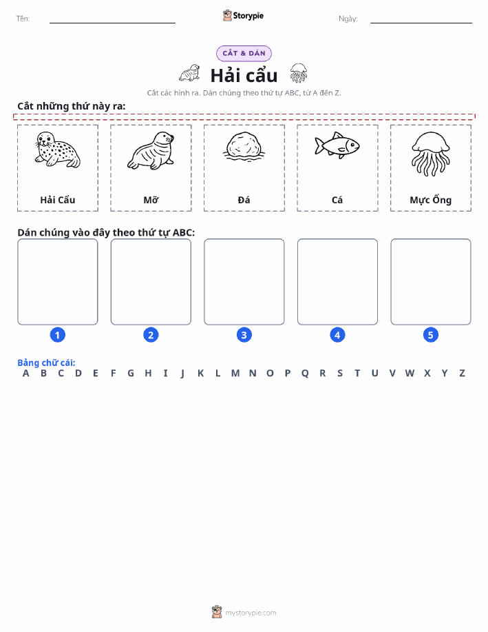 Cắt & Dán Chữ Cái