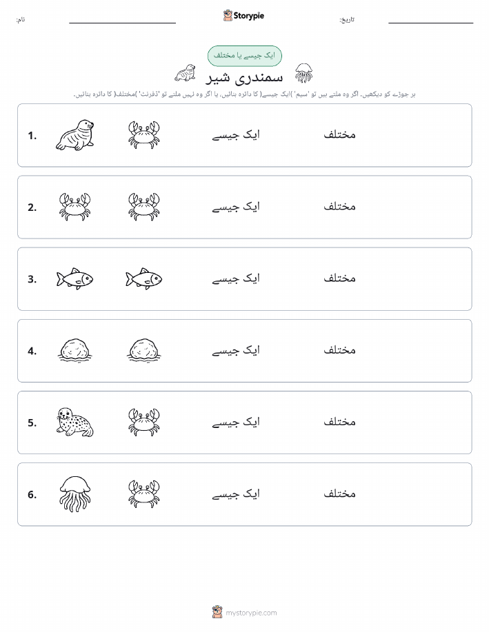 ایک جیسا یا مختلف