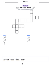 Unicorn Myth printable worksheet preview