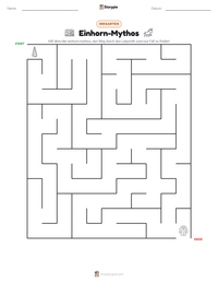 Einhorn-Mythos druckbare Arbeitsblatt Vorschau