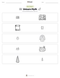 Unicorn Myth printable worksheet preview