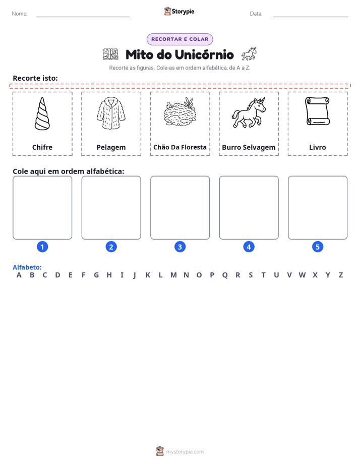 Recortar & Colar Alfabeto
