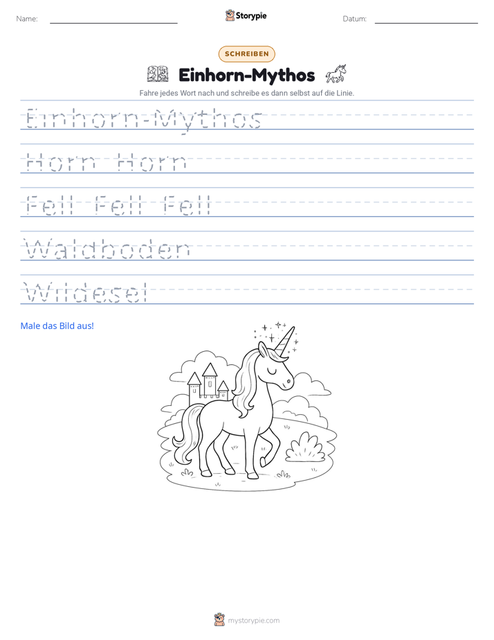 Schreibübung