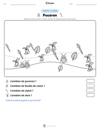 Aperçu de la feuille de travail imprimable Puceron
