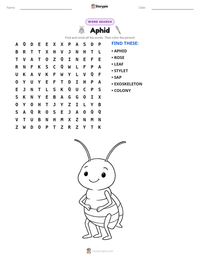 Aphid printable worksheet preview