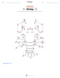 Shrimp printable worksheet preview