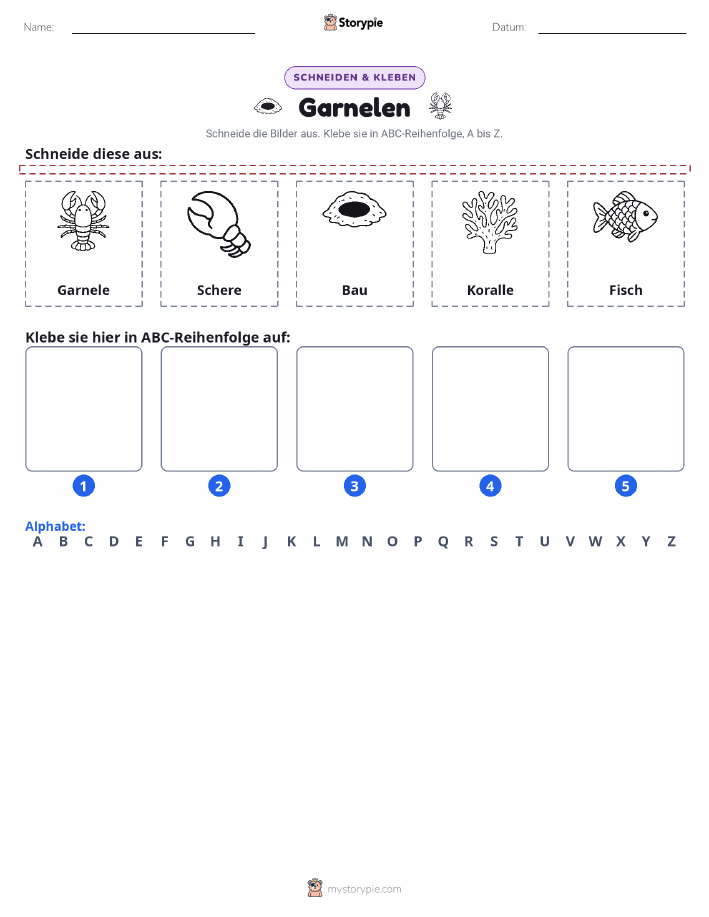 Schneiden & Einfügen Alphabet