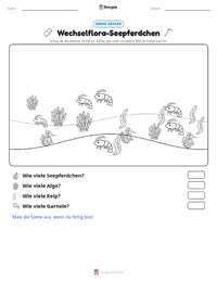 Großer Fetzenfisch druckbare Arbeitsblatt Vorschau
