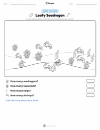 Leafy Seadragon printable worksheet preview