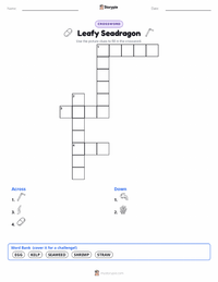 Leafy Seadragon printable worksheet preview