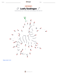 Leafy Seadragon printable worksheet preview