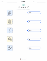叶海龙 可打印工作表，适合儿童