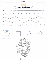 Leafy Seadragon printable worksheet preview