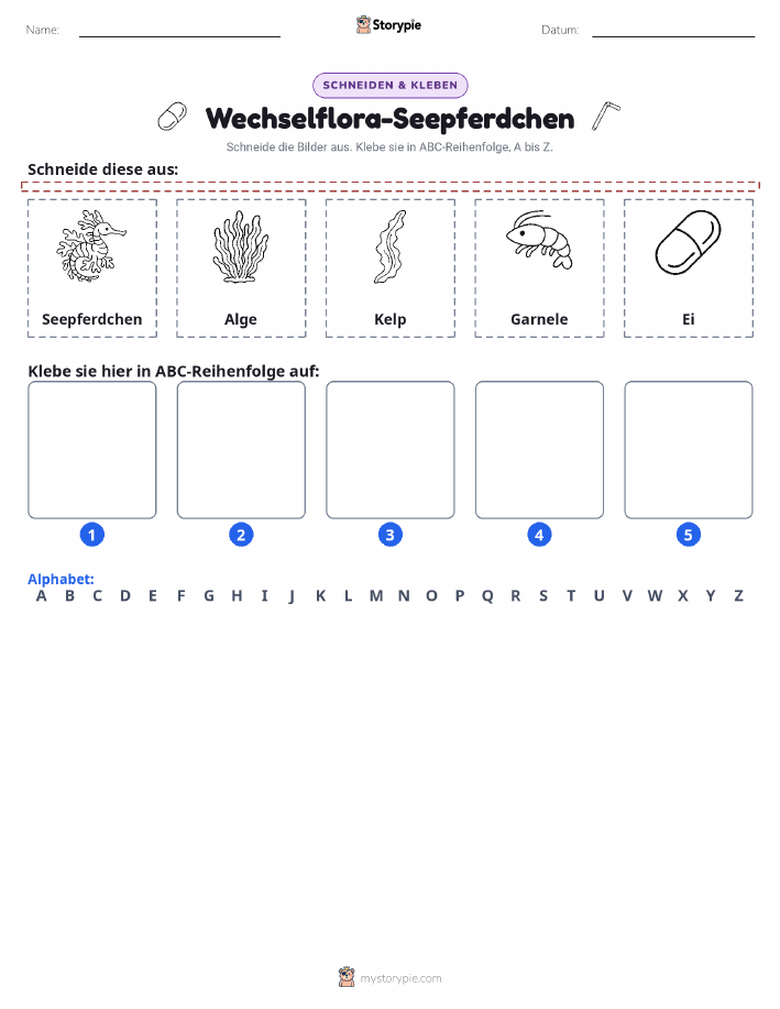 Schneiden & Einfügen Alphabet
