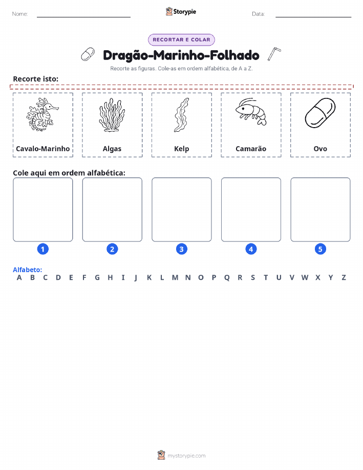 Recortar & Colar Alfabeto