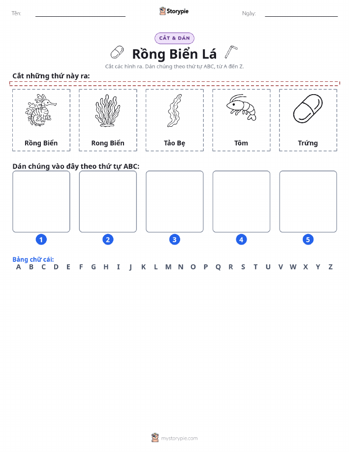 Cắt & Dán Chữ Cái