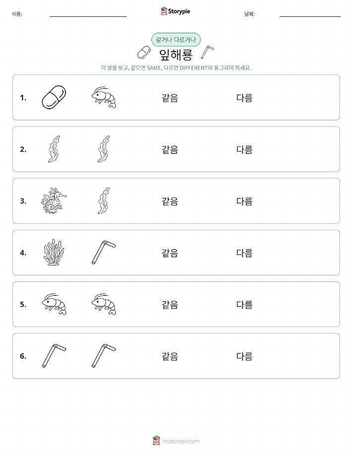 같은 것 또는 다른 것