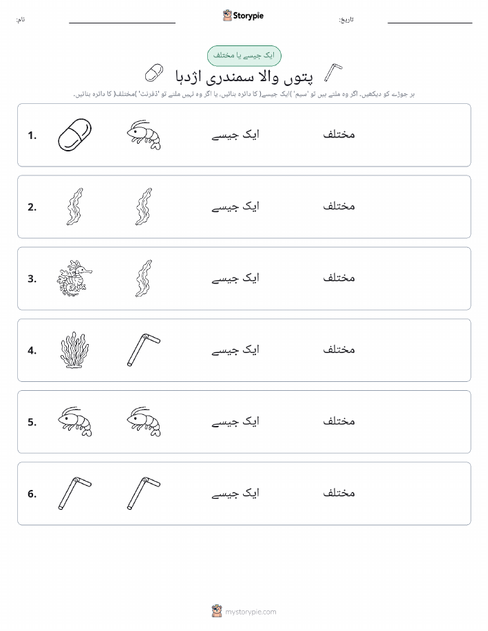 ایک جیسا یا مختلف