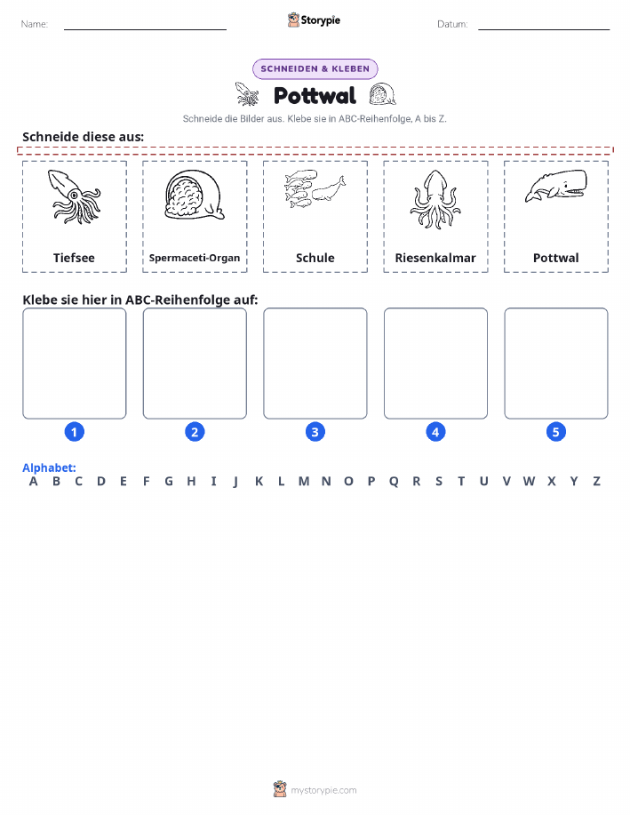 Schneiden & Einfügen Alphabet