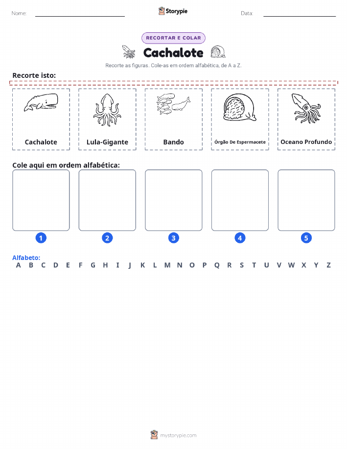 Recortar & Colar Alfabeto