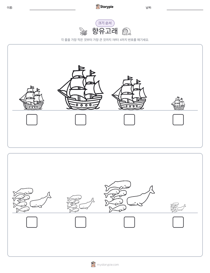 크기 순서