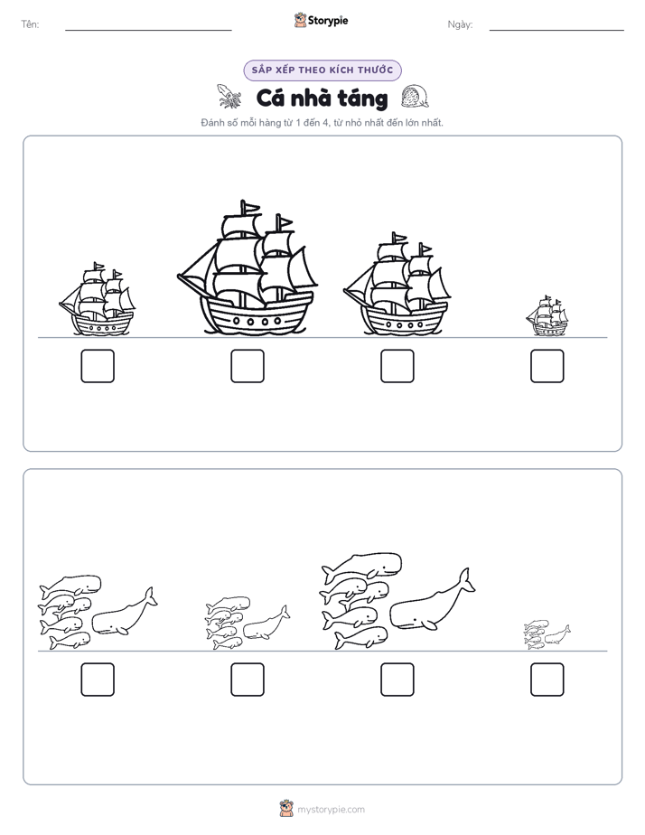 Thứ Tự Kích Thước