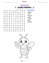 Aperçu de la feuille de travail imprimable Abeille domestique