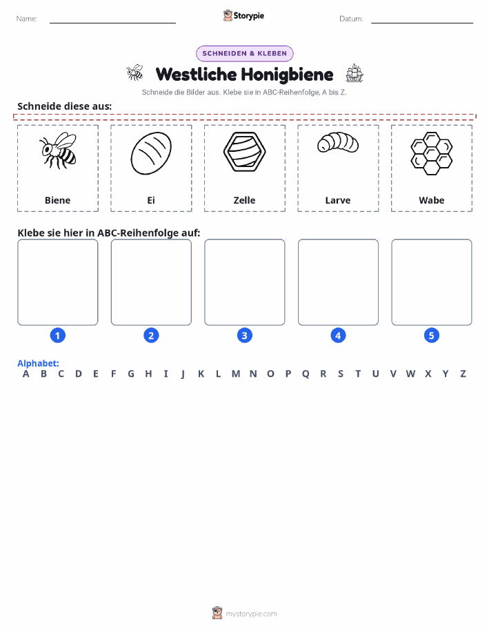 Schneiden & Einfügen Alphabet