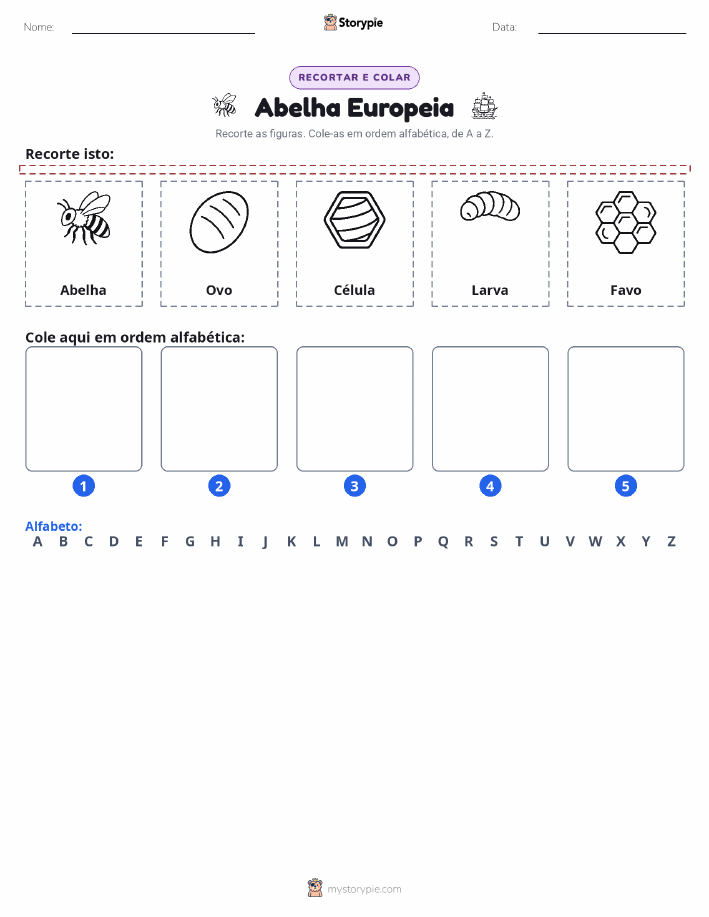 Recortar & Colar Alfabeto