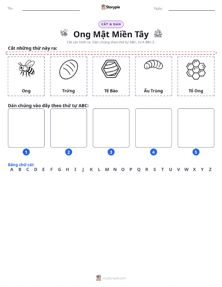 Cắt & Dán Chữ Cái