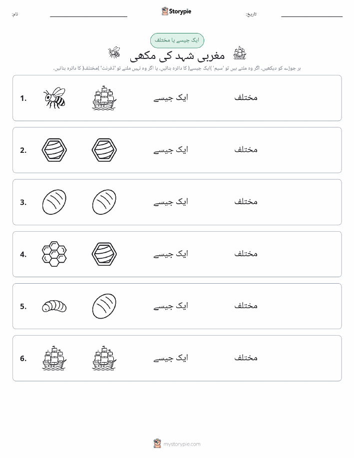 ایک جیسا یا مختلف