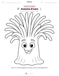 Anteprima della scheda stampabile di Anemone di mare